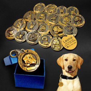 Luxe hondenpenning – Gegraveerd met naam, telefoonnummer en adres
