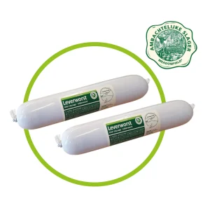 Leverworst voor honden -  2 x 200 gram