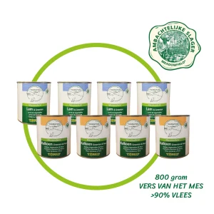 Variatie box - Lam & Kalkoen - Compleet hondenvoer in blik - 8 x 800 gram
