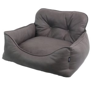 Comfortbed Vierkant Enock L X B X H: 75 X 70 X 22/38 Cm Donker Grijs